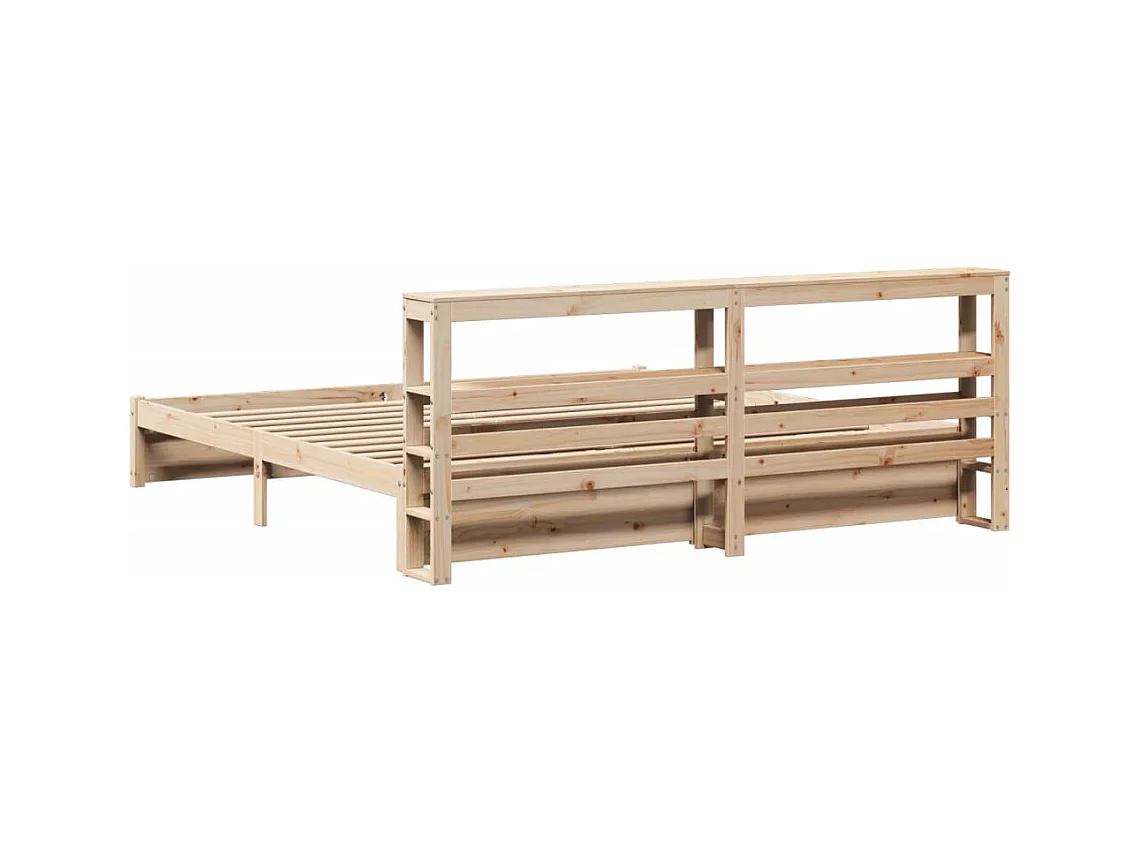 Cadre de lit avec tête de lit sans matelas 180x200 cm