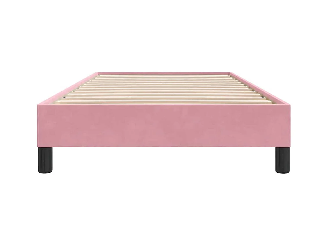 Cadre de lit sans matelas rose 90x210 cm velours