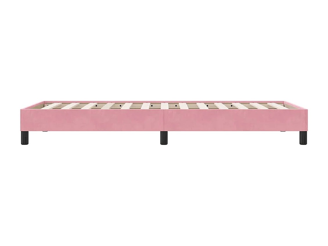 Cadre de lit sans matelas rose 90x210 cm velours