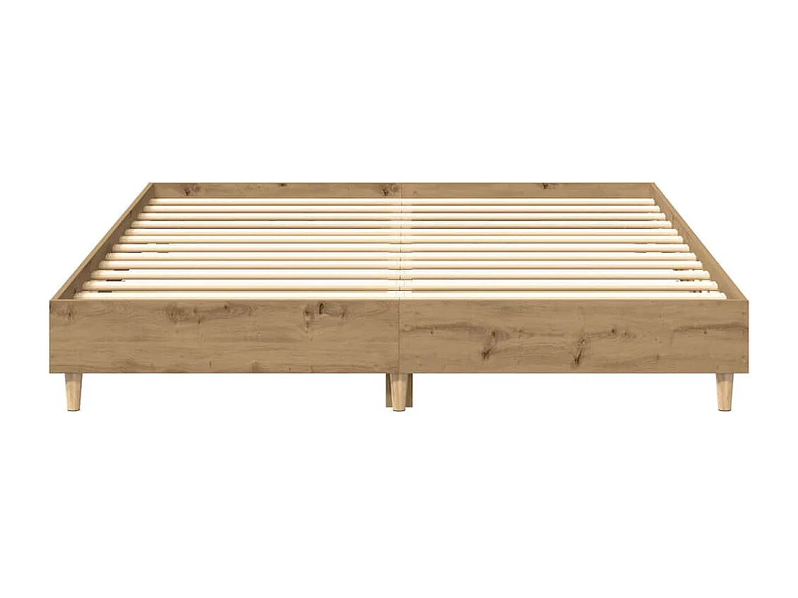 Cadre de lit sans matelas chêne artisanal 140x200 cm