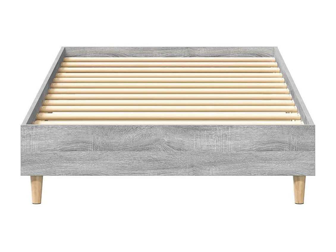 Bedframe zonder matras 75x190 cm spaanplaat grijs Sonoma