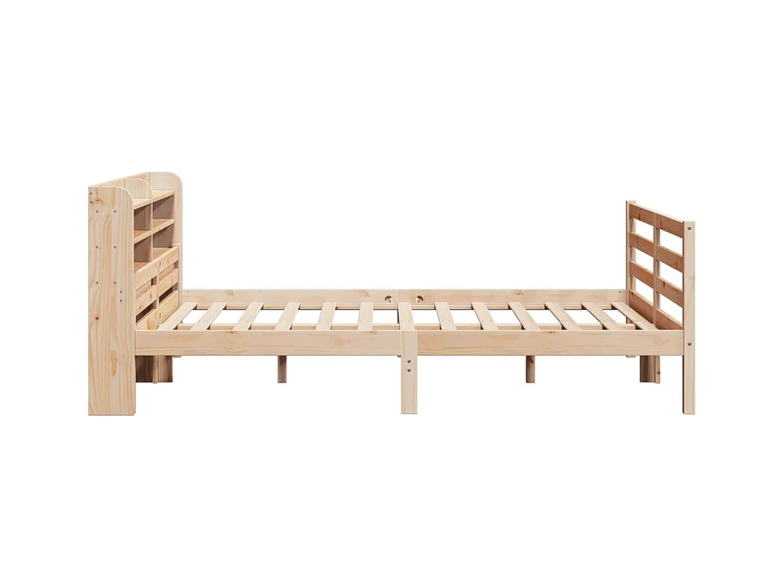 Estrutura cama com cabeceira 140x190 cm pinho maciço