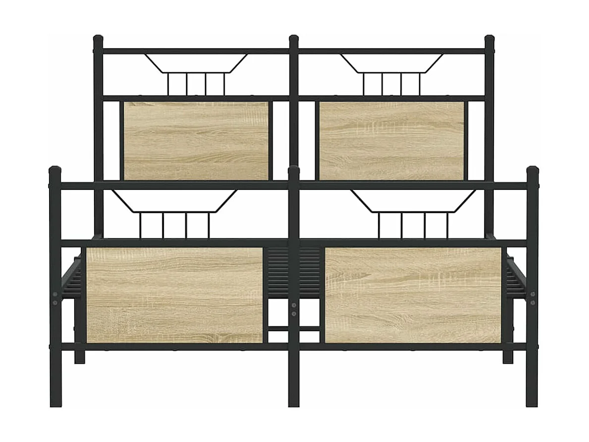Estrutura cama sem colchão derivados de madeira carvalho sonoma