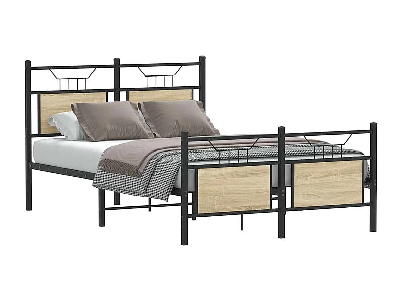 Estructura de cama sin colchón madera roble Sonoma 120x190 cm