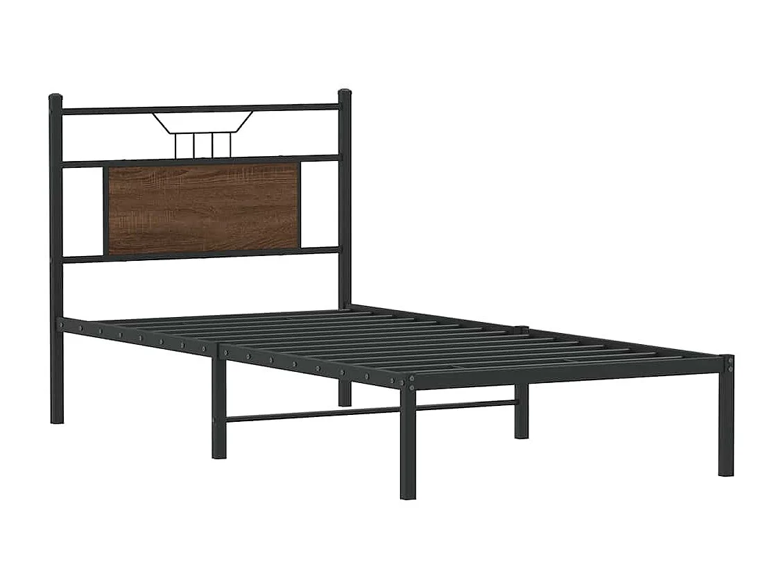 Cadre de lit sans matelas chêne marron 90x200cm bois ingénierie