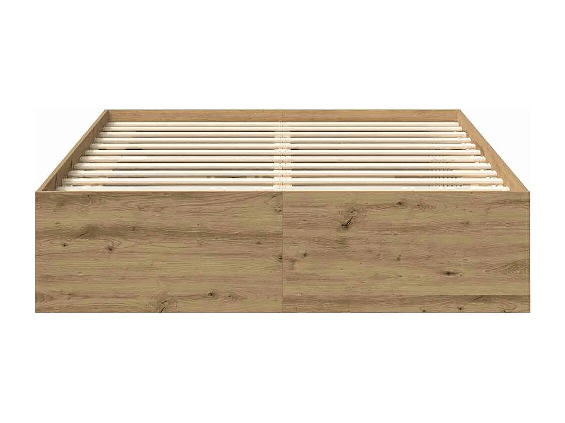 Estructura de cama sin colchón roble artesanal 120x190 cm