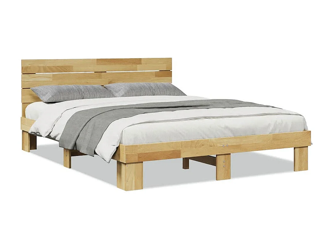 Cadre de lit avec tête de lit sans matelas 140x190 cm