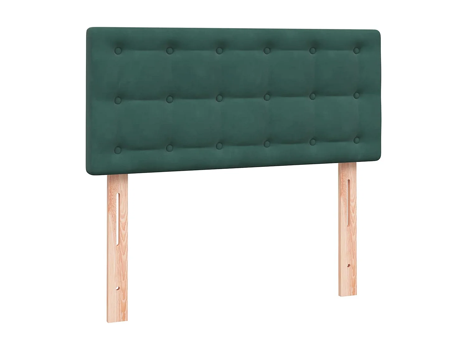 Sommier à lattes de lit et matelas vert foncé 100x210cm velours