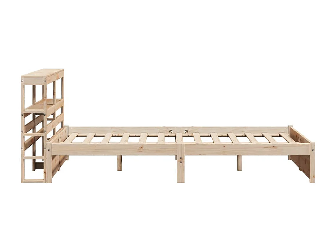 Bedframe met hoofdbord massief grenenhout 160x200 cm