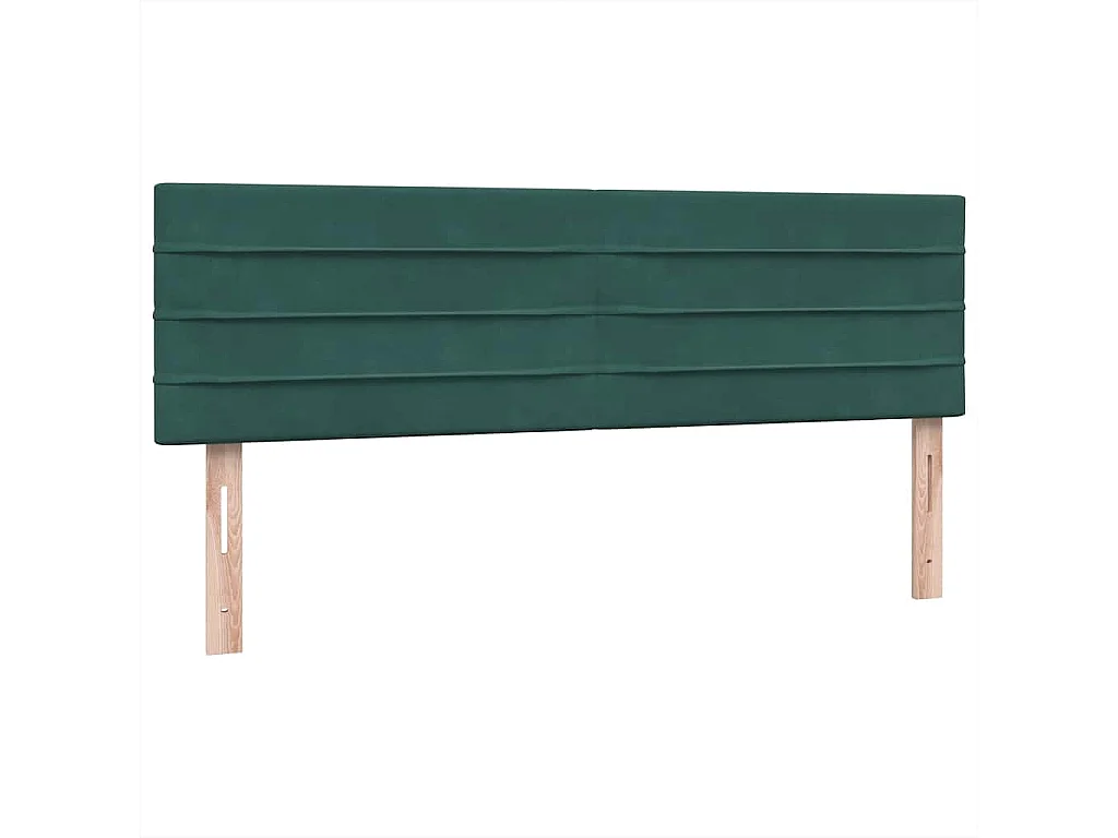Cama box spring con colchón terciopelo verde oscuro 140x210 cm