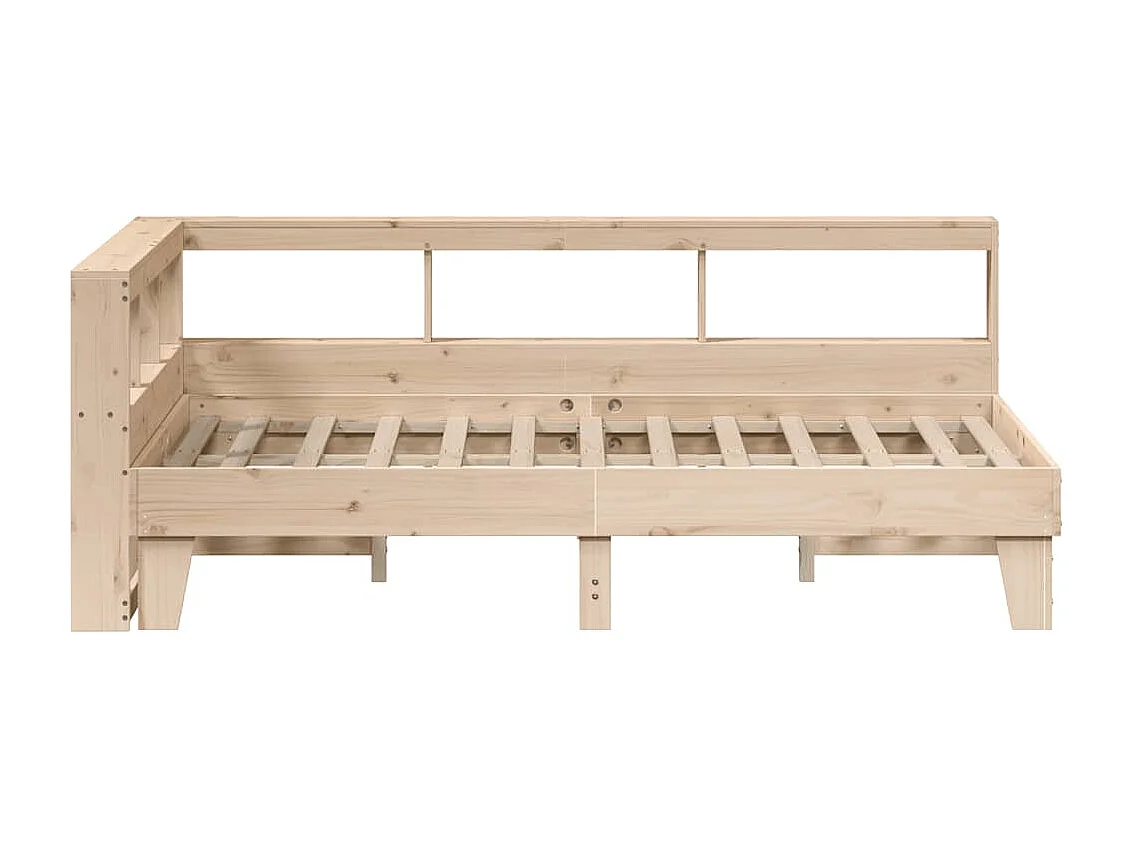 Cama con estantería sin colchón madera maciza de pino 120x200cm