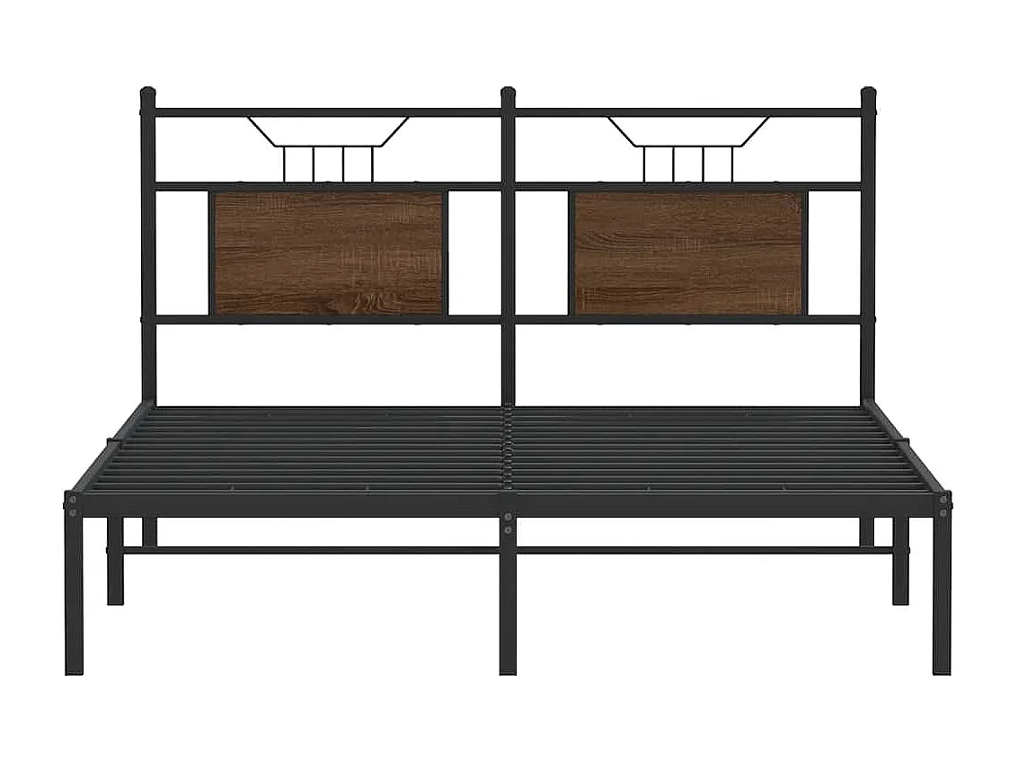 Cadre de lit sans matelas chêne marron 140x190 cm