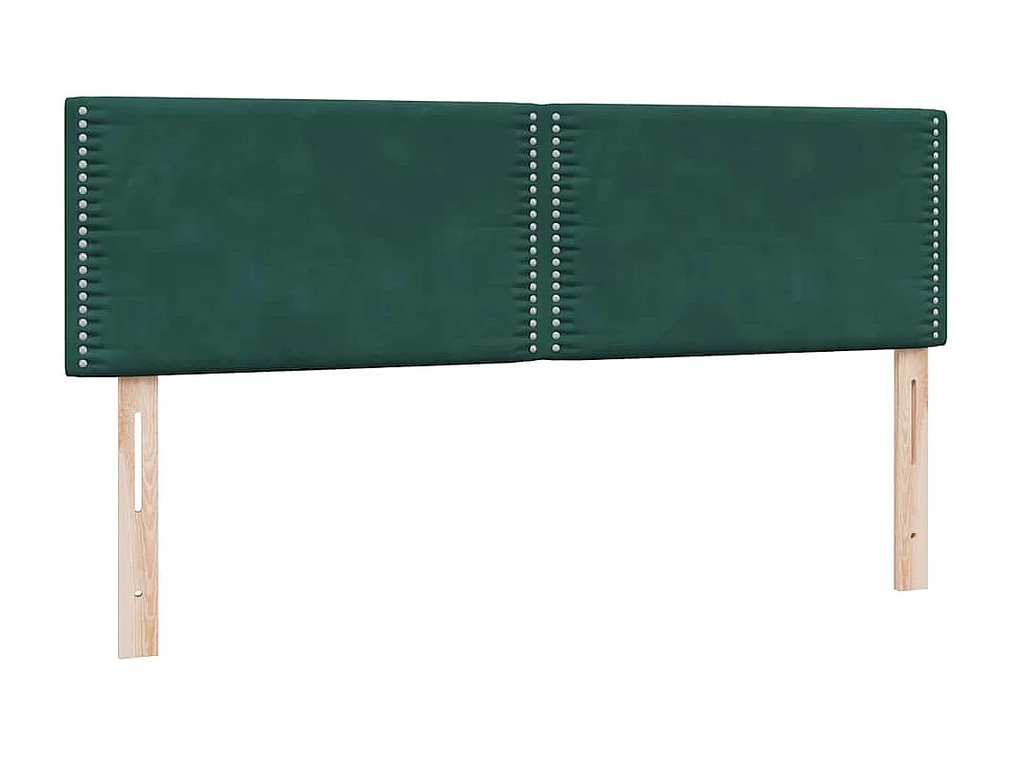 Boxspring met matras fluweel donkergroen 140x210 cm