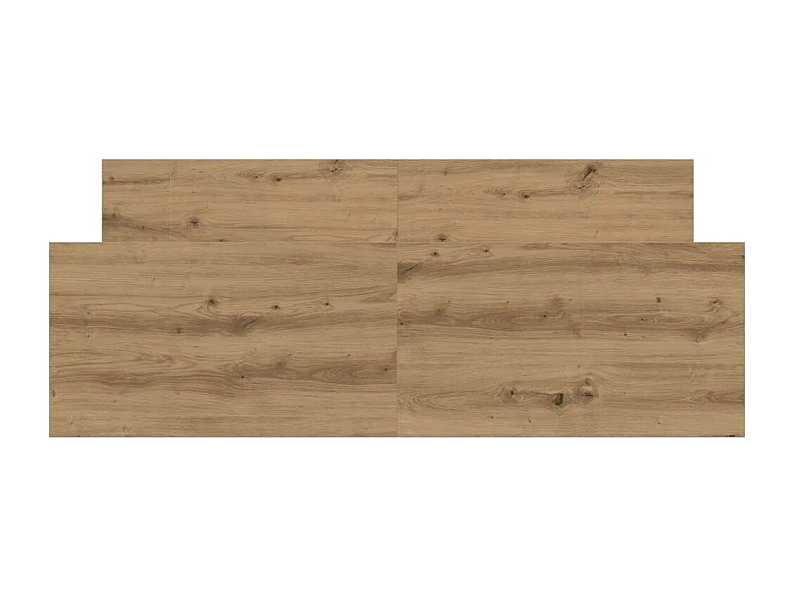 Bedframe zonder matras bewerkt hout artisanaal eikenkleurig