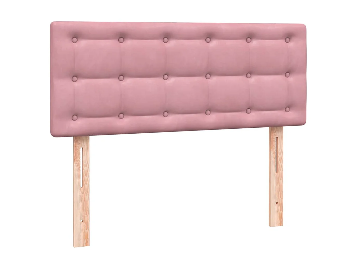 Sommier à lattes de lit avec matelas rose 120x220 cm velours