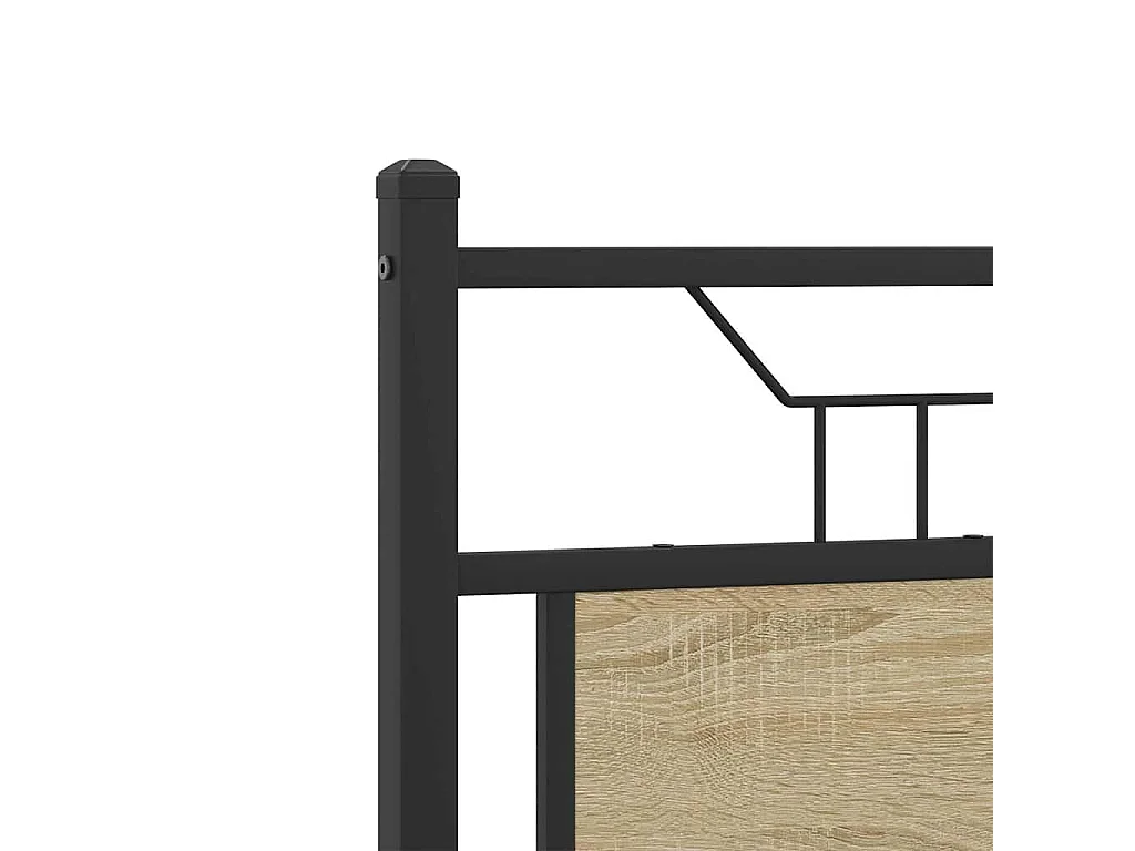 Cadre de lit sans matelas chêne sonoma 137x190 cm