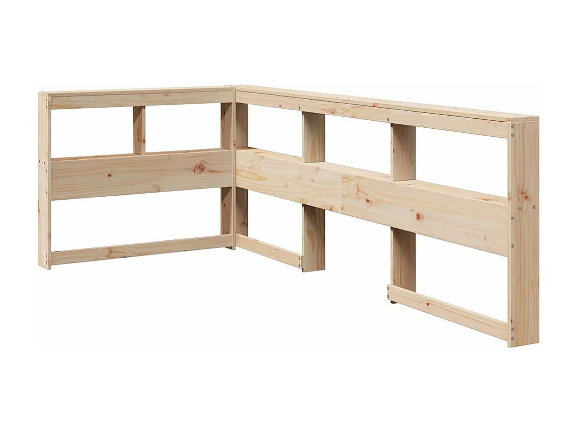 Lit bibliothèque sans matelas 75x190 cm bois de pin massif