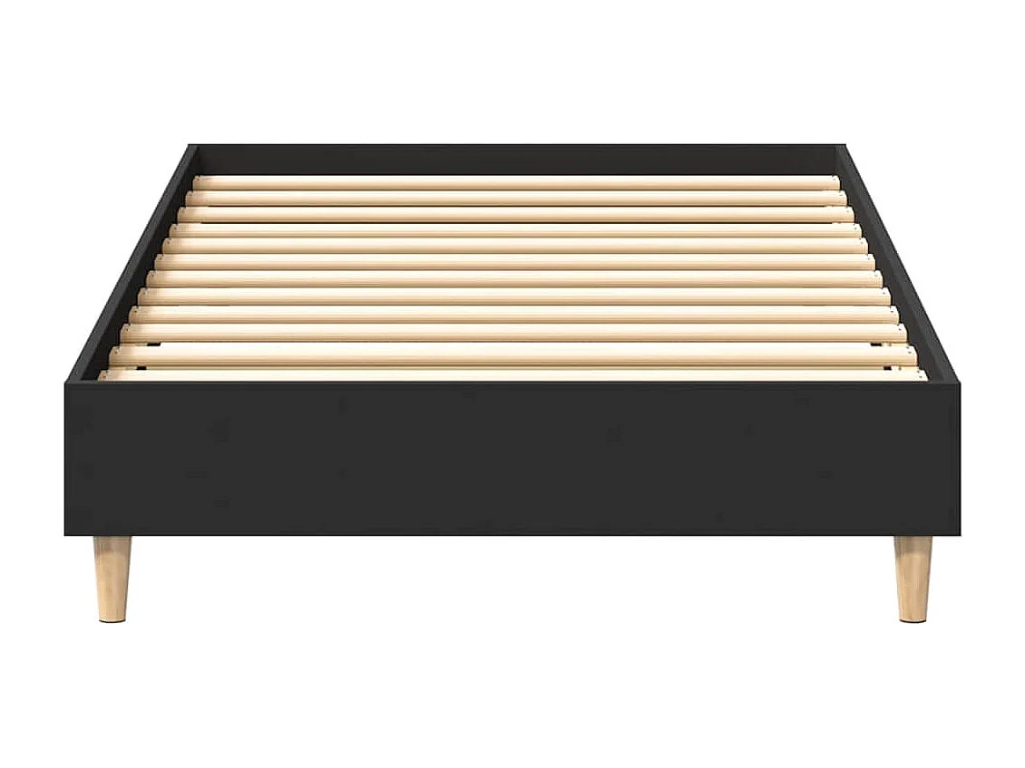 Cadre de lit sans matelas noir 90x190 cm bois ingénierie