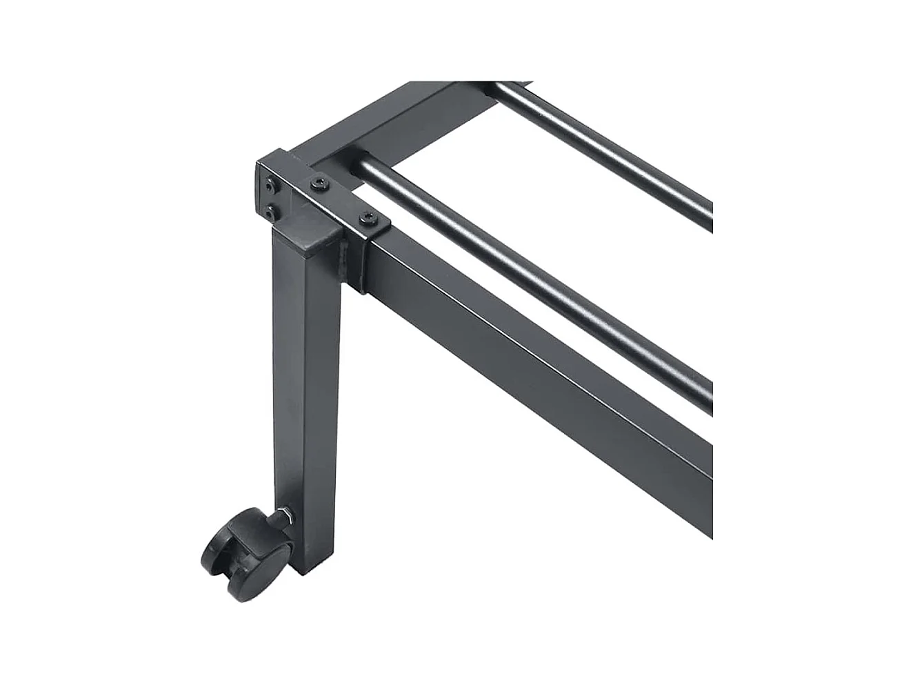 Estrutura de cama sem colchão Dobrável 90x190 cm aço preto