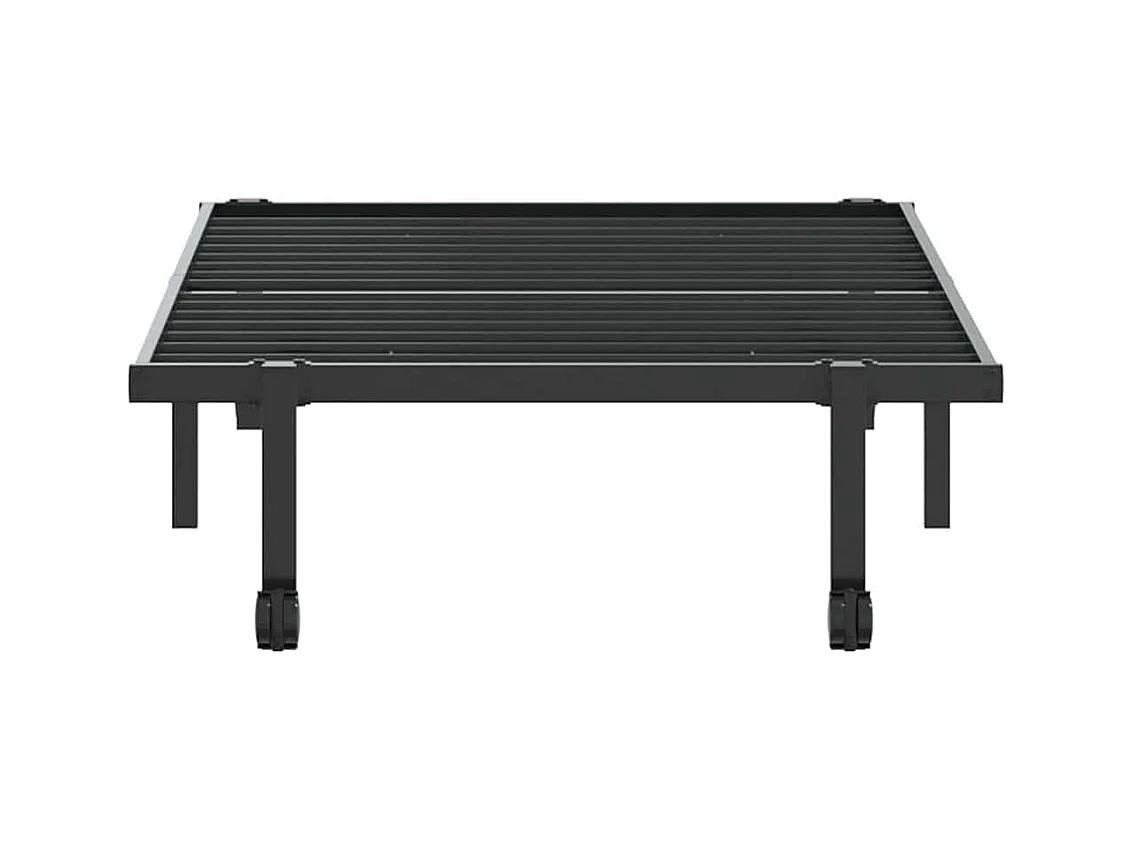 Estrutura de cama sem colchão Dobrável 90x190 cm aço preto
