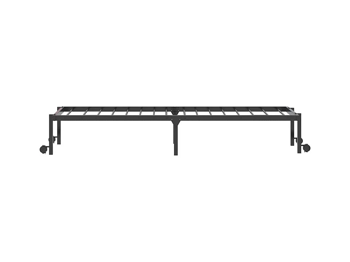 Estrutura de cama sem colchão Dobrável 90x190 cm aço preto