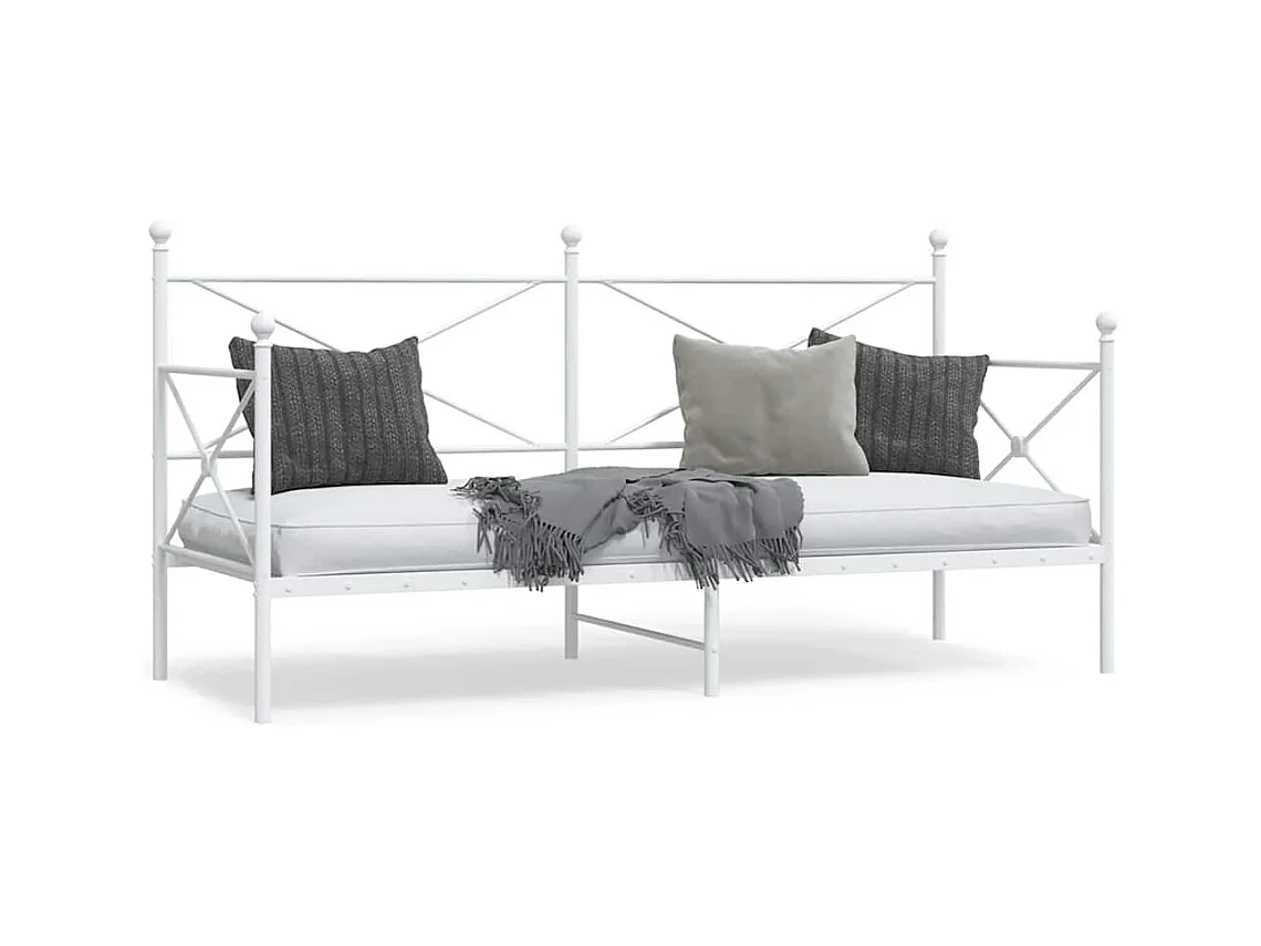 Diván sin colchón blanco 90x190 cm acero