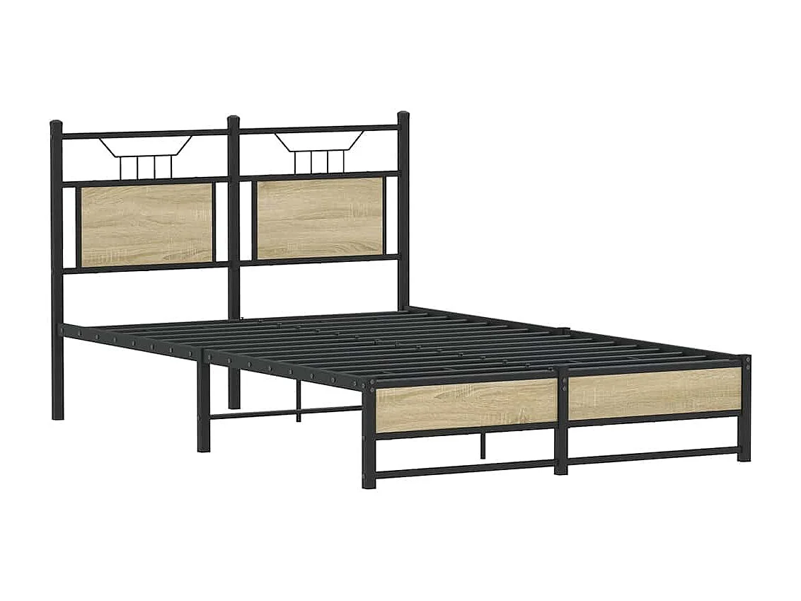 Cadre de lit sans matelas chêne sonoma 120x190 cm