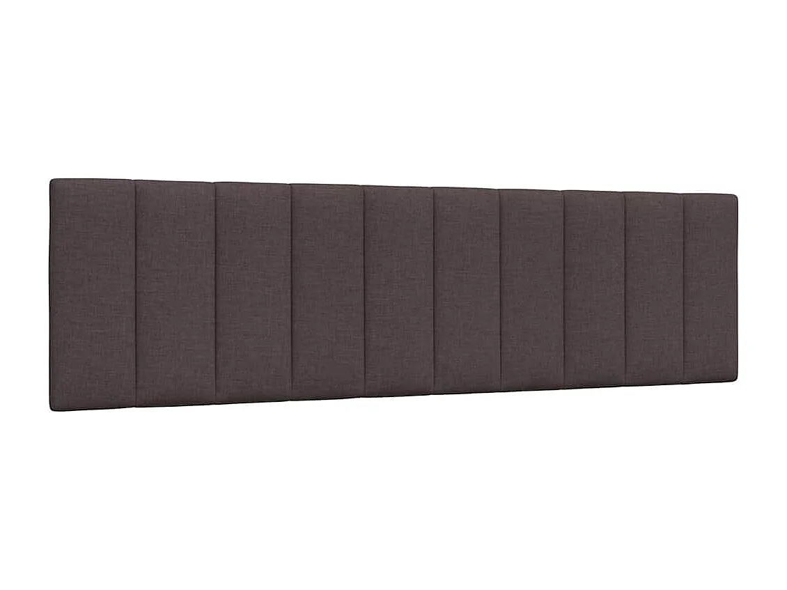 Lit avec matelas marron foncé 180x200 cm tissu