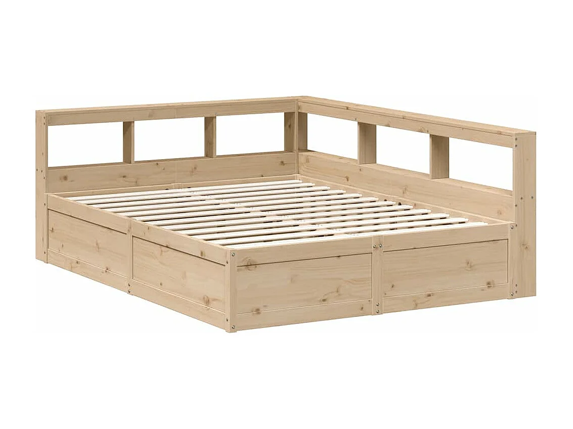 Cama com estante sem colchão 140x200 cm pinho maciço