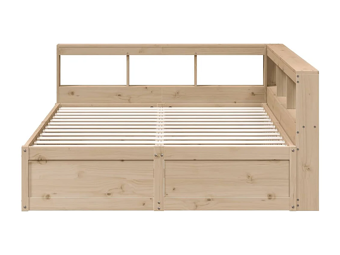 Cama com estante sem colchão 140x200 cm pinho maciço
