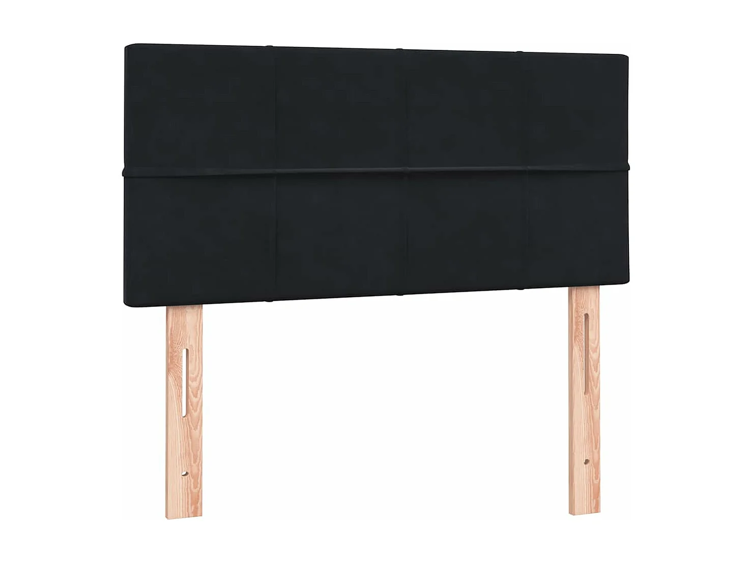 Cama box spring con colchón terciopelo negro 90x220 cm