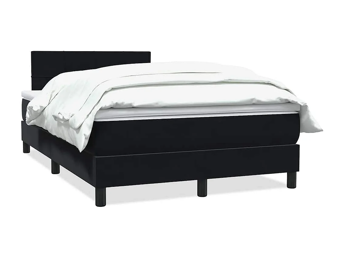 Boxspring met matras fluweel zwart 120x210 cm