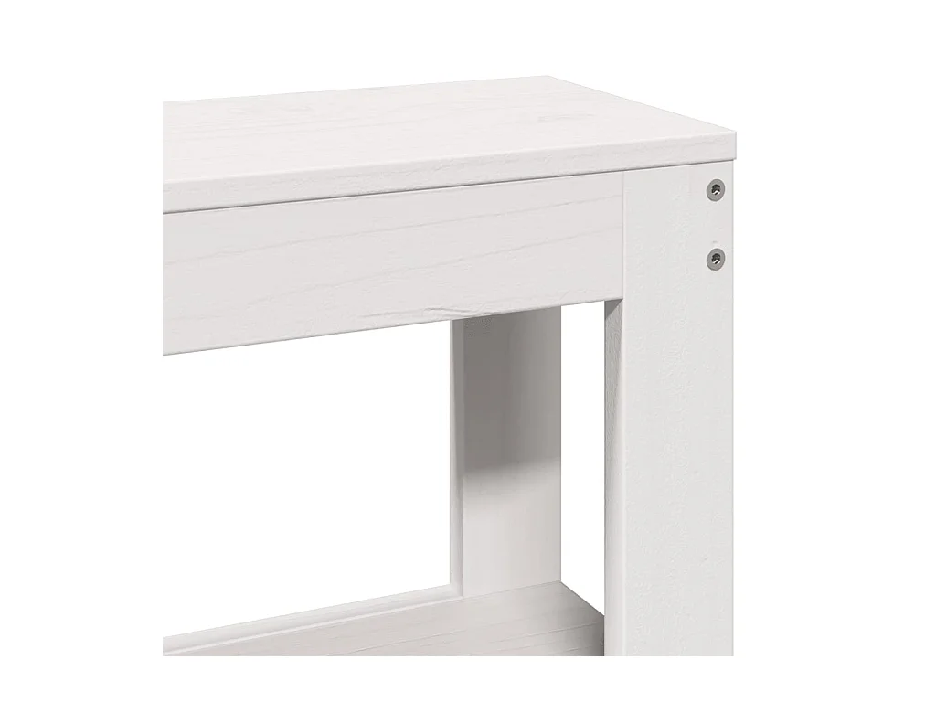 Cadre de lit avec tête de lit sans matelas blanc 140x190 cm