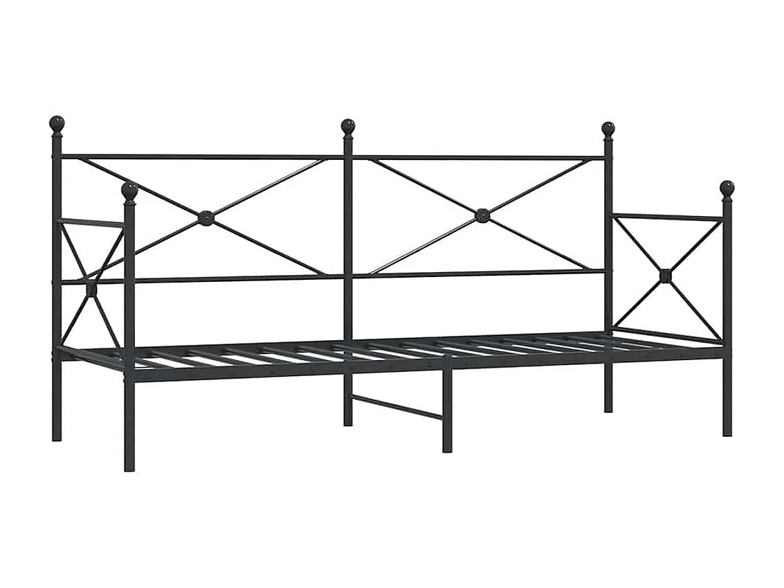 Cama de Dia sem Colchão 90x200 cm aço preto