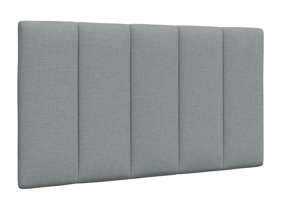 Lit avec matelas gris clair 90x200 cm tissu