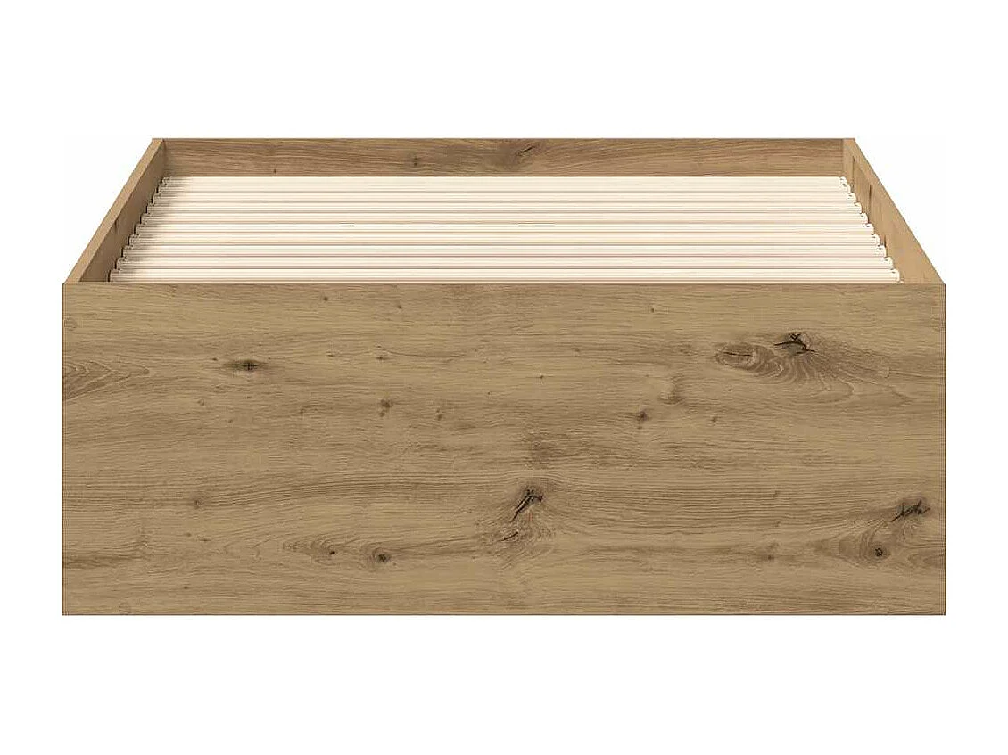 Cadre de lit sans matelas chêne artisanal 100x200 cm