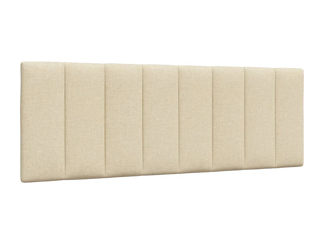 Lit avec matelas crème 140x190 cm tissu