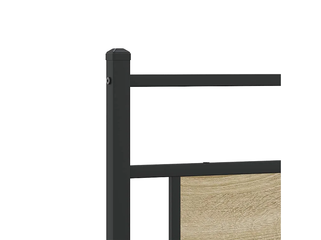 Bedframe zonder matras metaal sonoma eikenkleurig 193x203 cm