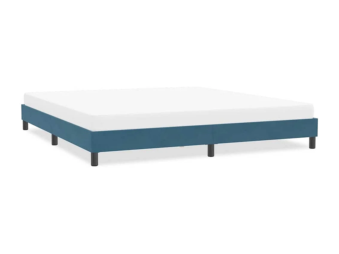 Bedframe zonder matras 200x210 cm fluweel donkerblauw