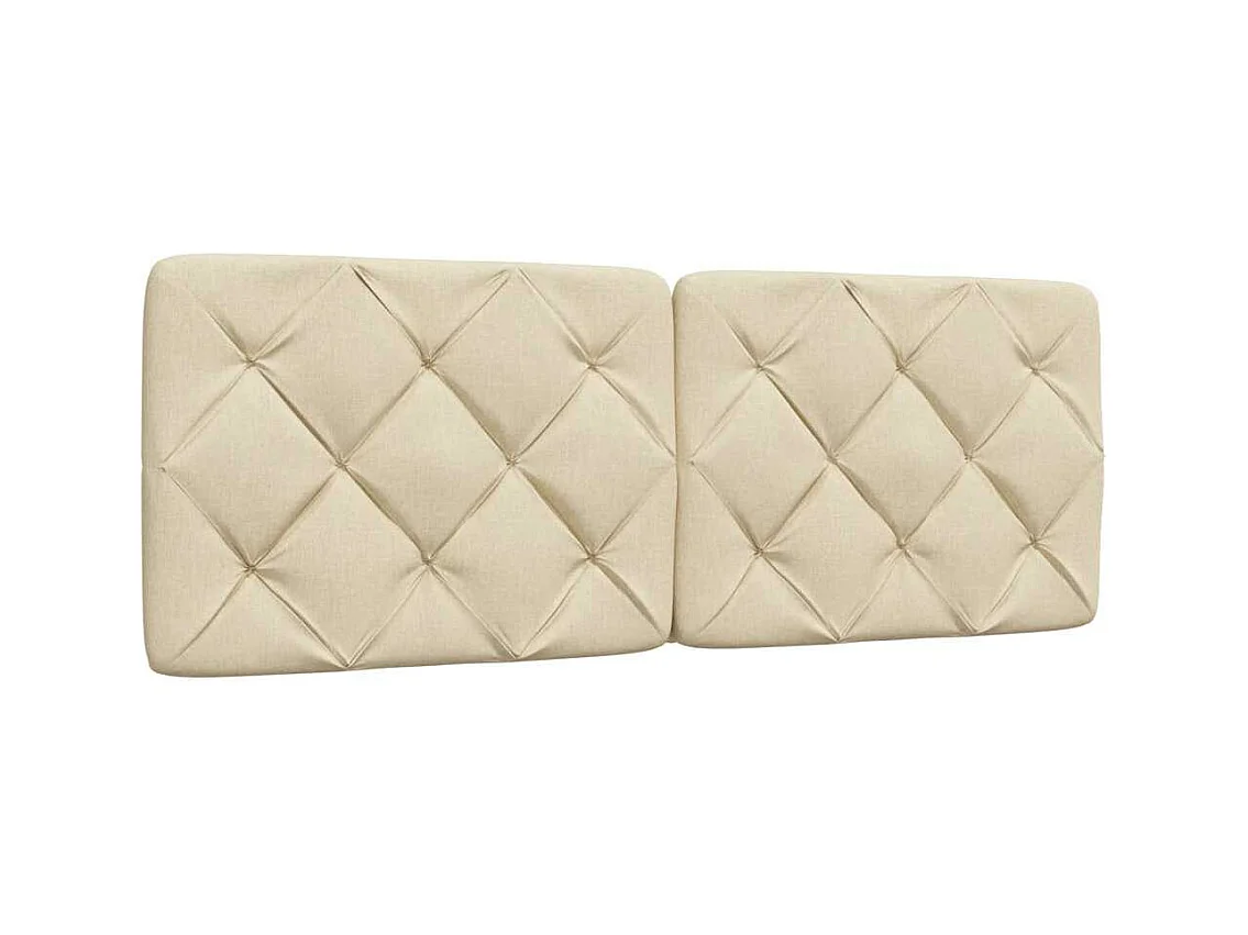 Cama com colchão 120x200 cm tecido cor creme