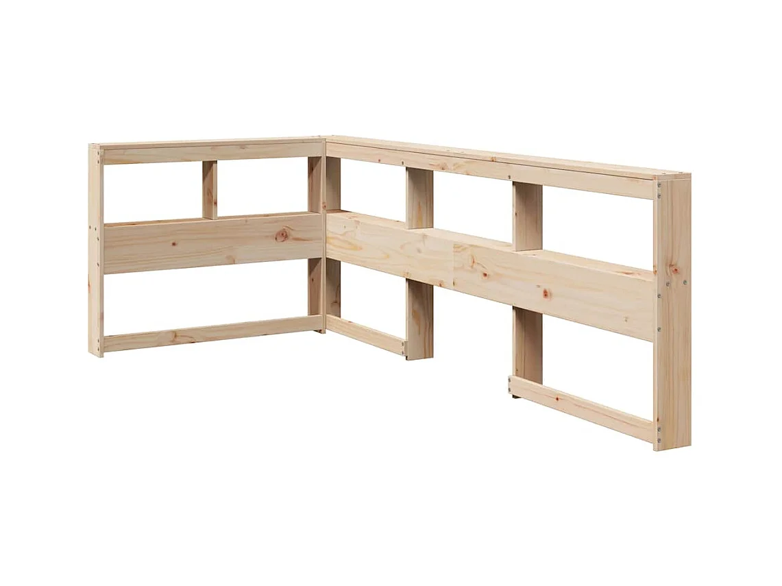 Bed met boekenkast zonder matras massief grenenhout 90x190 cm