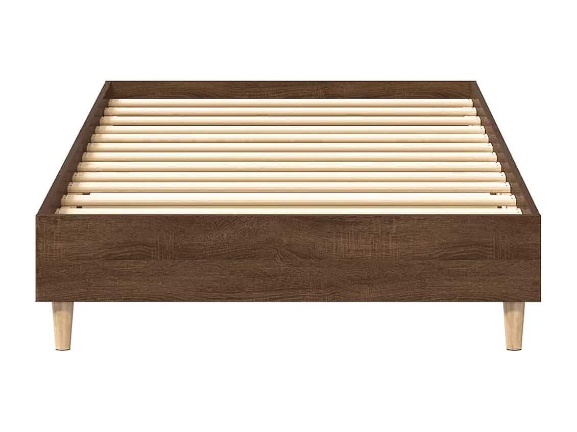 Estructura de cama sin colchón madera marrón roble 100x200 cm
