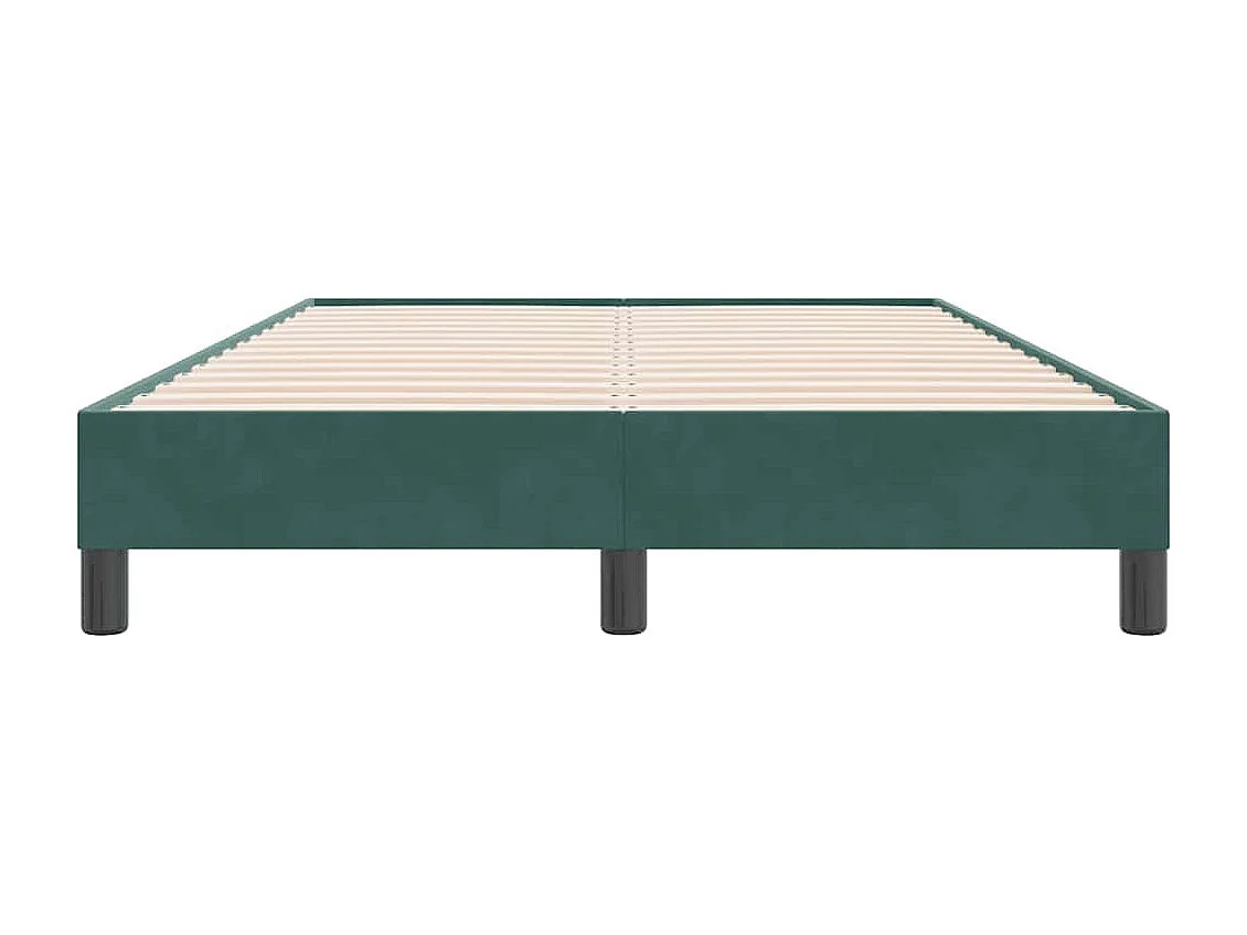 Cadre de lit sans matelas vert foncé 120x220 cm velours