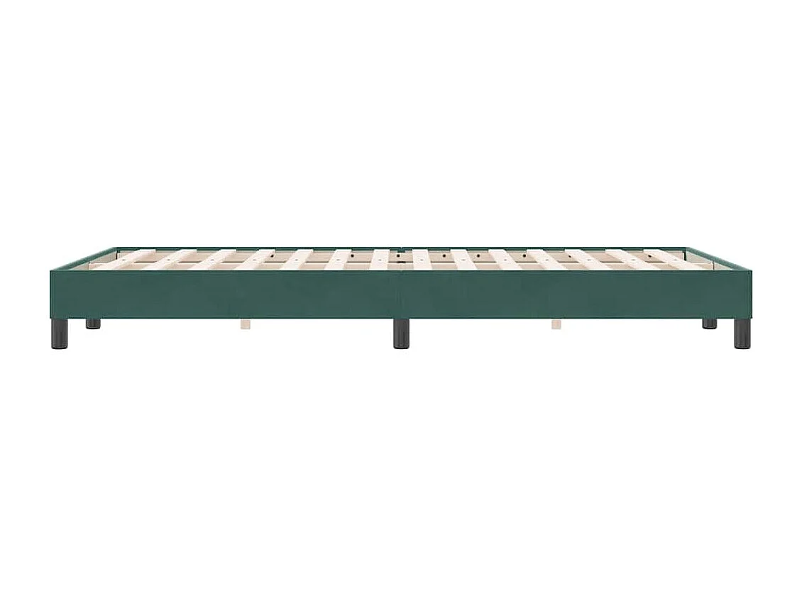 Cadre de lit sans matelas vert foncé 120x220 cm velours