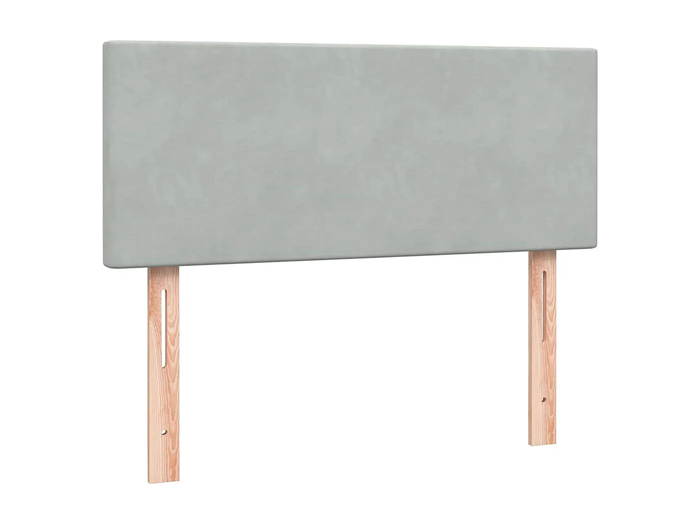 Boxspring met matras fluweel lichtgrijs 120x220 cm