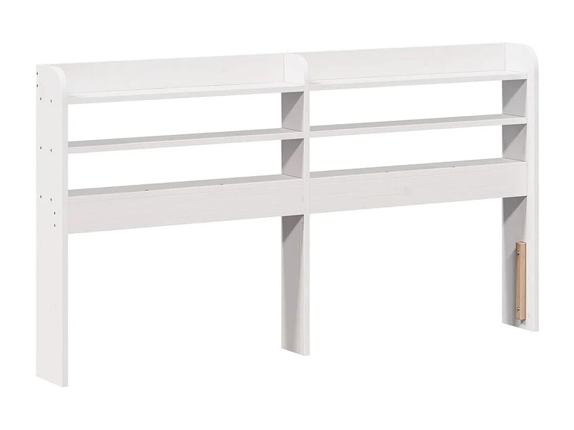 Estructura de cama con cabecero sin colchón blanco 140x190 cm