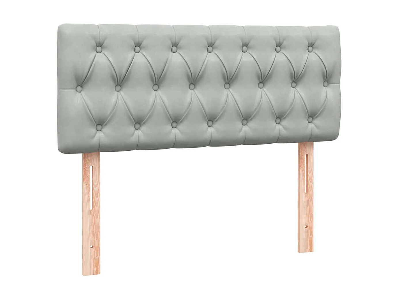 Boxspring met matras fluweel lichtgrijs 120x220 cm