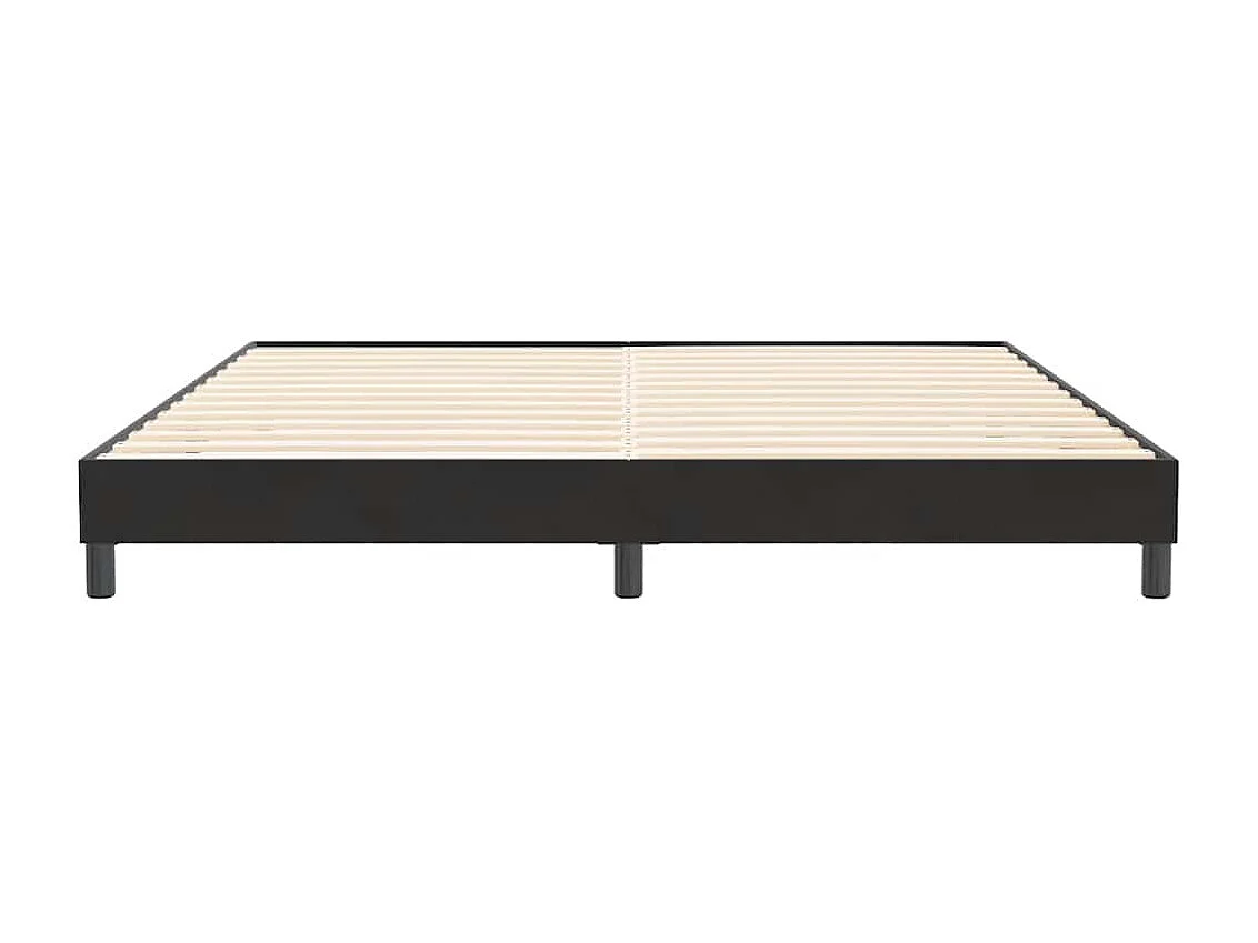 Sommier à lattes de lit sans matelas noir 200x210 cm velours