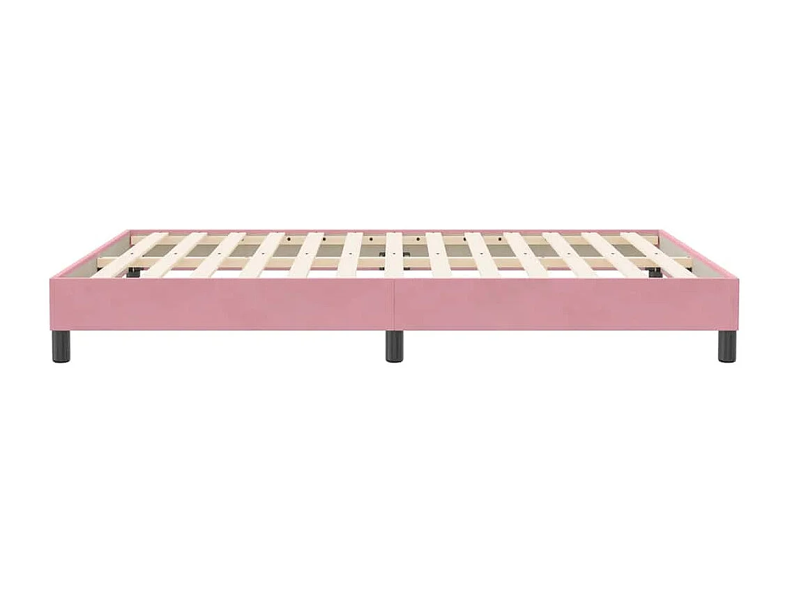 Boxspring zonder matras fluweel roze 140x210 cm