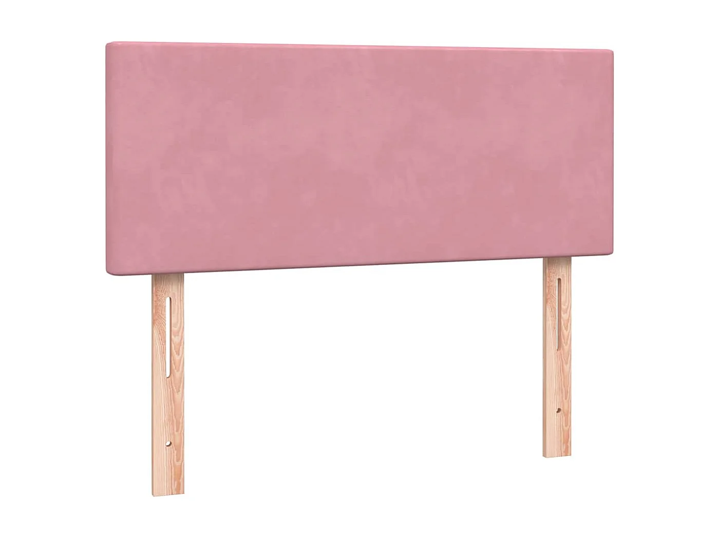 Sommier à lattes de lit avec matelas rose 120x210 cm velours